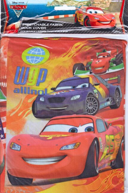 Disney cars stretchable fabric book cover