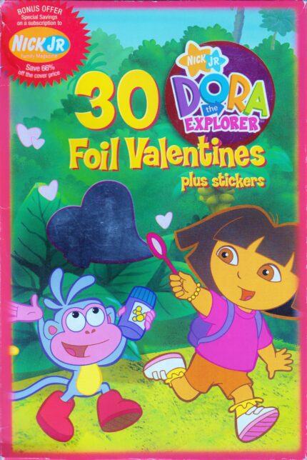 Dora the explorer foil valentine cards