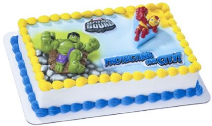 Marvel heroes Cake Topper Sets on a white background
