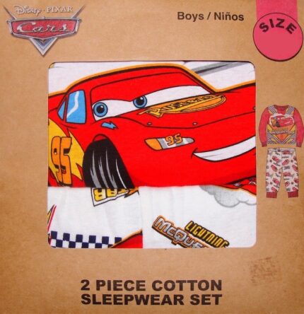 Disney Cars Infant Boys Red White Sleepwear Set