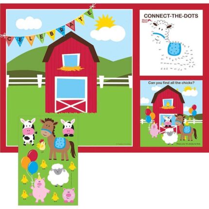 Farmhouse Fun Activity Place Mats with Stickers
