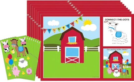 Farmhouse Fun Activity Place Mats with Stickers