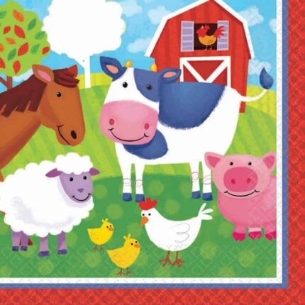 Barnyard fun beverage dessert napkins