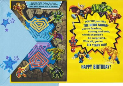 Marvel Avengers 6th Happy Birthday Greeting Cards