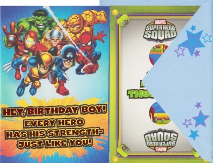 Marvel Hero Squad Happy Birthday Greeting Cardsss